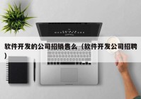 软件开发的公司招销售么（软件开发公司招聘）