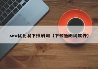 seo优化易下拉刷词（下拉通刷词软件）